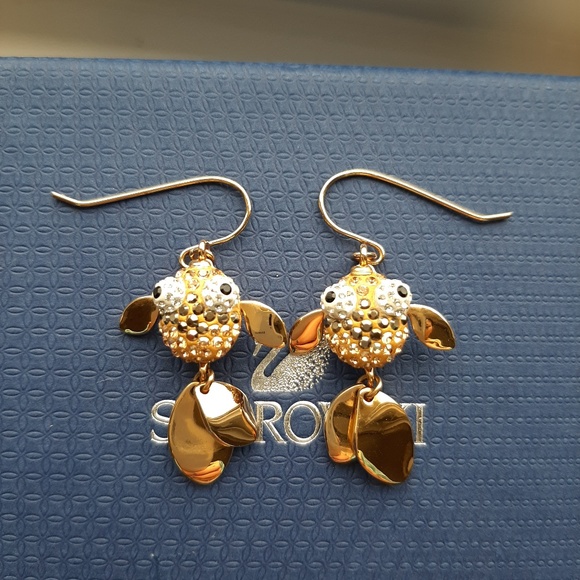 Swarovski Jewelry - Swarovski 22KGP Lychee Fish Earrings 1110473